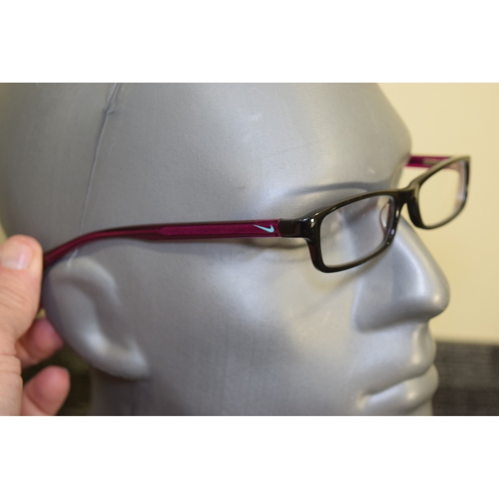 Nike 5013 002 Eyeglasses Frames Black Magenta Rectangular 47-15-130 Just Do It